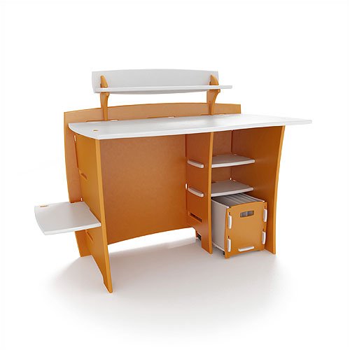 Legare Furniture MPOM-210 Select Kids Series 43" Multi-Pack Desk / Cart in Orange and White