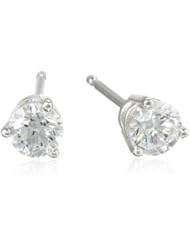 18k Gold Round-Cut Basket Setting 3-Prong Diamond Studs (1/2 cttw, G-H Color, SI1- SI2 Clarity)