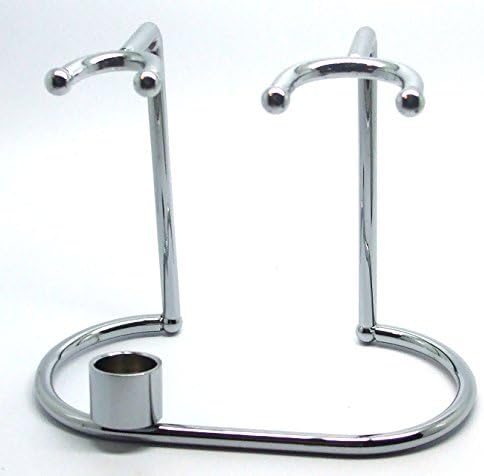Shavetools Extra Wide Chrome Plated Razor and Brush Stand