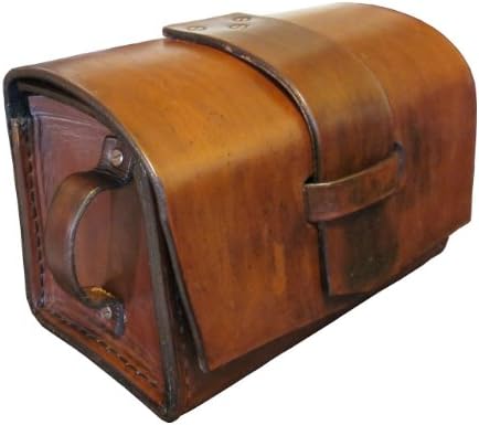 AUTHENTIC VINTAGE VALOR HANDMADE BROWN LEATHER DOPP, TOILETRY KIT, TRAVEL KIT, SHAVING KIT