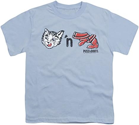 PUSS N BOOTS/REBUS LOGO - S/S Youth 18/1 - LIGHT BLUE - MD