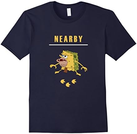 Men's Spongegar Nearby Sponge Poke Go Caveman T-Shirt Small Navy