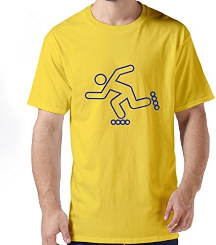 Roller Blade Runner Yellow Guy's Short-Sleeve T-Shirt S