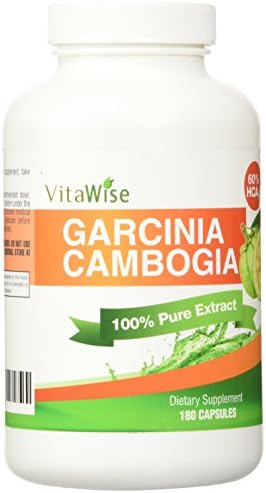 60% HCA 100% PURE MAXIMUM STRENGTH GARCINIA CAMBOGIA EXTRACT - 180 Count (45 Day Supply) - 3,000mg Per Day - All Natural Appetite Suppressant, Carb Blocker, Diuretic and Weight Loss Supplement Formula - Manufactured in a USA GMP Certified Facility