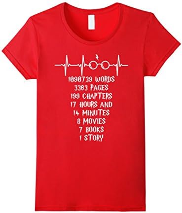 Women's Harr-y Pot-ter TEE-SHIRT, Heartbeat Pot-ter Medium Red