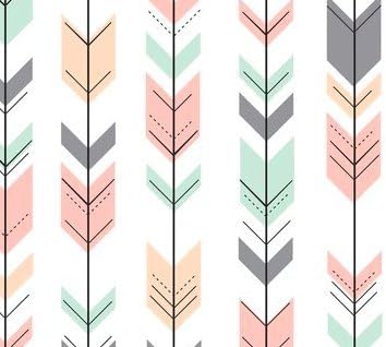 Changing Pad Cover in Mint, Blush, Gray Arrows to Match Chloe Bedding Set