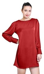 A-line Bubble Dress Long Sleeves Bateau Neck Crepe/Polyester Jumpsuit/Mini Dress 