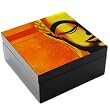 Orange Buddha Face Decorative Box