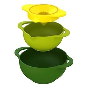 Joseph Joseph Nest of 3 Mixing Bowls and Juicer by Joseph