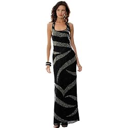 Formal Evening Gown. Beaded dress for prom,Party Dress by Sean Collection (1281) Black