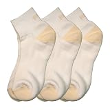 Ecoland Women's Organic Cotton Coolmesh Quarter Socks w/ Arch Support - 3 Pack Value (White/Natural/Size 4-10)