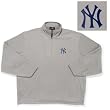 New York Yankees MLB Glacier" Fleece Pullover Sweatshirt (Heather Grey)"