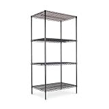 41sqPIVZbcL. SL160  Alera® Industrial Wire Shelving Starter Kit, 4 Shelves, 36w x 24d x 72h, Black