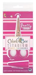 EK Success Cutter Bee 5-Inch Titanium Scissor, Color Bee Pink