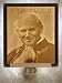 Pope John Paul II Flat Porcelain Lithophane Nightlight