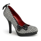 Pinup Couture SECRET-12, 4 1/2 Inch Platform Pump With Clip-On Bows