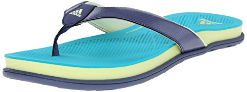 adidas Performance Women's Supercloud Plus Thong W Athletic Sandal,Super Purple/Shock Green/Halo Yellow,9 M US