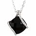 Genuine Onyx and Diamond Pendant