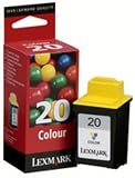 Lexmark No20 Ink Cartridge Colour 015MX120E