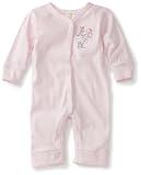 ABSORBA Baby-Girls Newborn Layette Loungewear Solid Embroidered Coverall Suit, Pink, 3/6