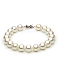 14k Gold 8-8.5mm White Japanese Akoya Saltwater Cultured Pearl Bracelet AAA Quality, 4 Lengths - 6.5, 7, 7.5, 8 Inches