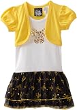 So La Vita Girls 2-6X Toddler Big Bow Dress With Hot Fixed Stones