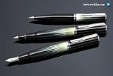 Pelikan 640 Series Polar Lights Fountain Pen - Green/Black, Fine Nib 959528