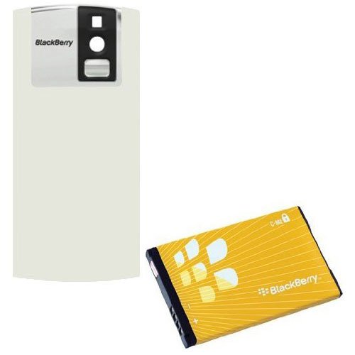 OEM Blackberry Pearl 8100 Battery & White Cover Door 8100 Pearl, 8100c Pearl, 8100c Pearl Red, 8110, 8120 Pearl, 8130 Pearl, 8220 Kickstart, 8220 Pearl Flip, 8230 Pearl Flip