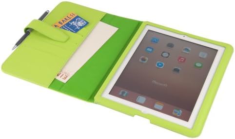MACOON case shell iPad 4, 3 &amp; 2 'College' multifunctional protective case with sleep wake-up und stylus pen, color: green