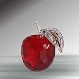 Crystal Red Apple, 1.33 Inches, Handcrafted - Nice Teacher Gift