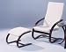 Cappuccino & White Finish Chair w/Ottoman