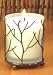 Pack of 6 Fall Branch Frosted Glass Votive Candles