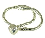 18cm SILVER PLATED STARTER BRACELET FOR PANDORA BEADS & CHARMS