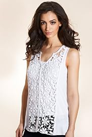 Per Una Floral Crochet Waistcoat with Camisole