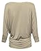 Womens Casual Scoop Neck Dolman Drape 3/4 Sleeve Jersey Knit Maternity Tunic Top