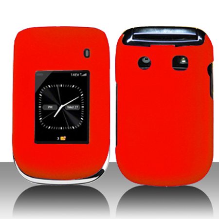 iNcido Brand Blackberry Style 9670 Cell Phone Rubber Orange Protective Case Faceplate Cover