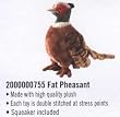 COLEMAN PET TOY FAT PHEASANT PLUSH D.STITCHED
