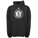 NBA Brooklyn Nets Men's Secondary Logo Hoodie (Black, Large)