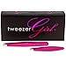 TweezerGirl Tweezers, Precision Angled Tip - Pack of Two - Professional Stainless Steel Tweezers - Tweezers for Eyebrows - Includes Bonus Spoolie and Brush for Professional Eyebrow Shaping,
