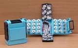 Click for more about button and bobbin store box containing 24  bobbins wit various colours threads plus assorted button selection - aSTON.