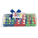 Mud Pie Baby All Boy Decorated Cotton Socks, Argyle, 0 - 12 Months, Set of 3