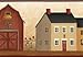 Maroon Shaker Village Wallpaper Border
