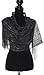 Elles Clothing Sheer Mesh Glitter Sparkle Shawl Wrap Fringe Prom Weddings Party Evening Scarfs for Women, Mothers day gifts