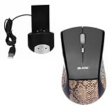 Blaze 2.4Ghz Wireless Laser Mouse with Docking Station - Black Snake Effect