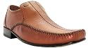 Base Mens Legend Waxy Brown Slip On Leather Square Toe Loafer Shoes