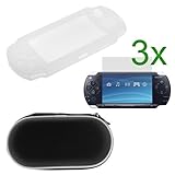 GTMax Clear Silicone Skin Cover Case + Black Eva Leather Pouch Cover Case w ....