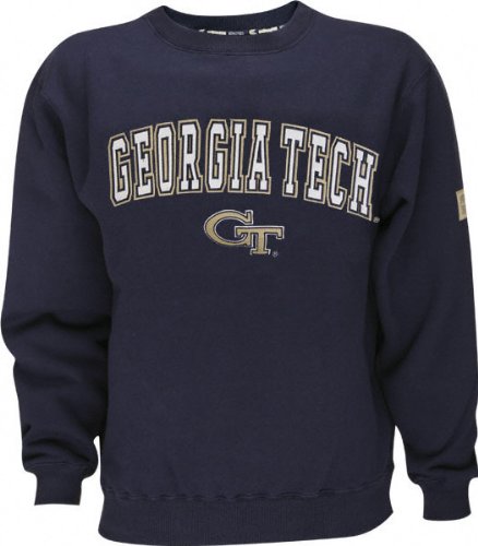 Buy Georgia Tech Yellow Jackets -Navy- Automatic Fleece Crewneck Sweatshirt