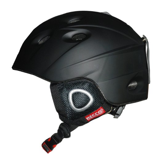 Cox Swain Ski-/Snowboard Helm Inmold Recco 2010 - mit Lawinenreflektor, Farbe: Black, Größe: L