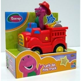 Barney - Toys - Barney Push N Go Vehilce - Fire Truck by Barney