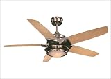 The Aphrodite Ceiling Fan - Brushed Nickel Finish : Faux Alabaster Included